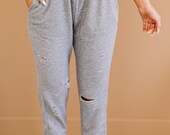 GeeGee Fast Track Heather Distressed Joggers