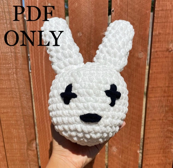 Bad Bunny Head Crochet Pattern Etsy