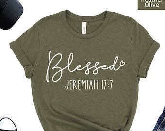 Blessed Jeremiah 17:7 Christian Women's T-Shirt, Easter Gift