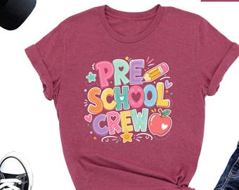 Hello Pre School Teacher Shirt, Back to School Gift for teachers, Pre school team tshirt match