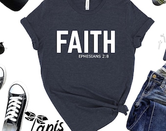 Faith Graphic Shirt, Christian Apparel, Grace Tee