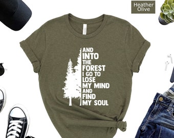 Pine Tree Forest Shirt: Wanderlust Camping Hiking Tee