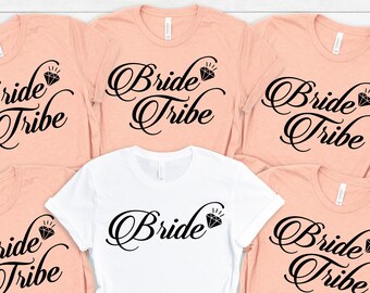 Bride Tribe Shirt, Bridal Party Cotton T-Shirt