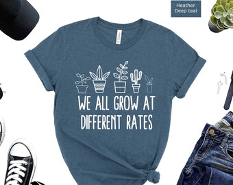 We All Grow At Different Rates Teacher Shirt, Special Education Tee