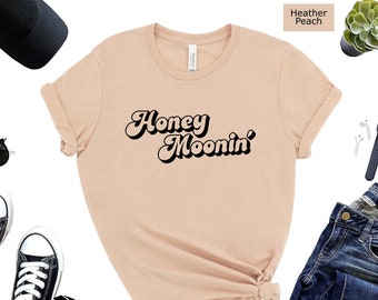 Honey Moonin' Comfort Colors Tee, Newlywed Gift