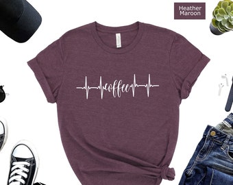 Coffee Life Line Shirt: Funny Coffee T-Shirt for Women