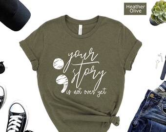 You Matter Semi Colon Shirt, Mental Health Awareness Tee