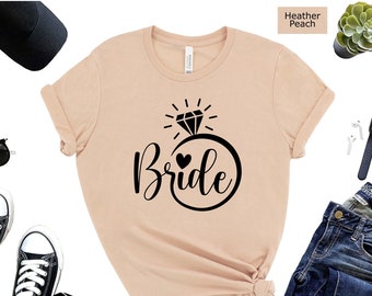 Bride T-Shirt, Bridal Party Wedding Tee, Gift for Bride
