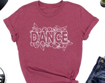 Dance floral Shirt, Dance matching tee for kids and teams