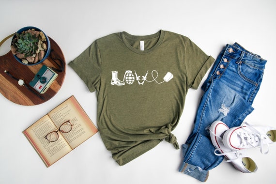 Love military Shirt, Patriotic shirt, Veteran Day Gift, Military Veteran Tee, Deployment Shirt, Military Shirt, Veterans Wife shirt