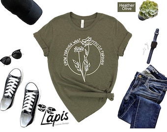 Grow Through What You Go Through Shirt, Floral Mental Health Tee