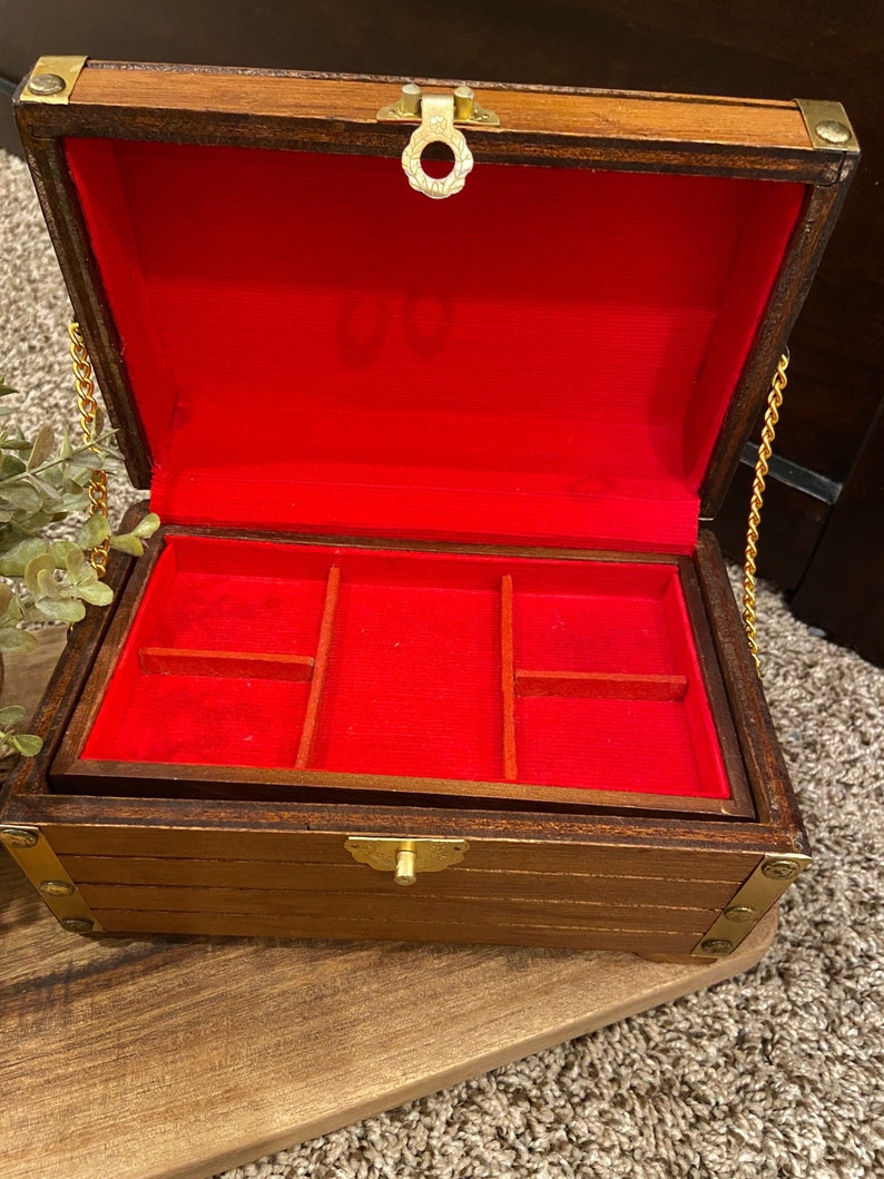 Vintage S. Sper Bijou Wooden Jewelry Box With Family Crest. Etsy
