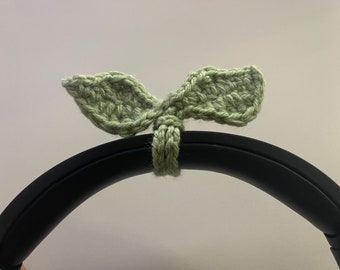 Crochet Sprout Leaf Headphones Accessory / Bookmark