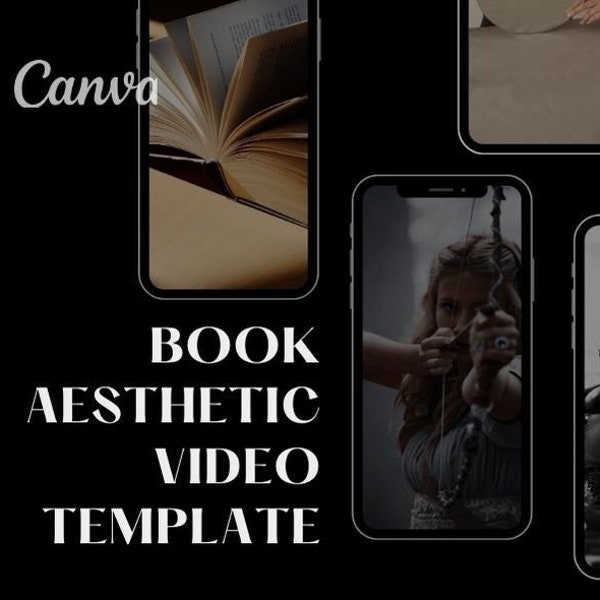 Reel template for book aesthetic videos