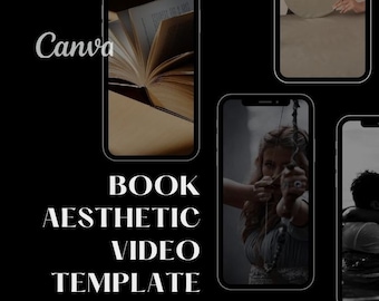 Reel template for book aesthetic videos