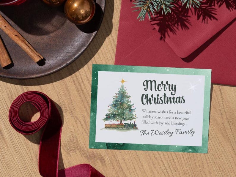 Editable Christmas Card Template Bundle - Christian & Non-religious ...