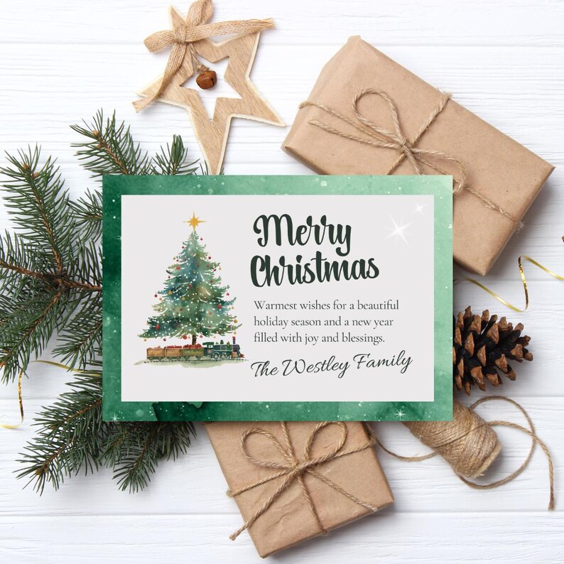Editable Christmas Card Template Bundle - Christian & Non-religious ...