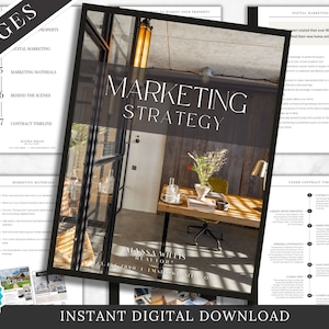 Real Estate Listing Marketing Plan, Marketing Strategy, Listing Presentation, Real Estate Marketing Material, Canva Template, Seller Packet