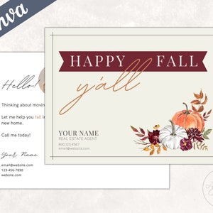 Grundbesitz glücklichen Fall Karte, Grundbesitz Postkarte, Realtor Farming Karte, Realtor Postkarte, Realtor Mailer, Realty Statement