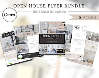 Open House Flyer Bundle: Real Estate Marketing Template (Digital Download)