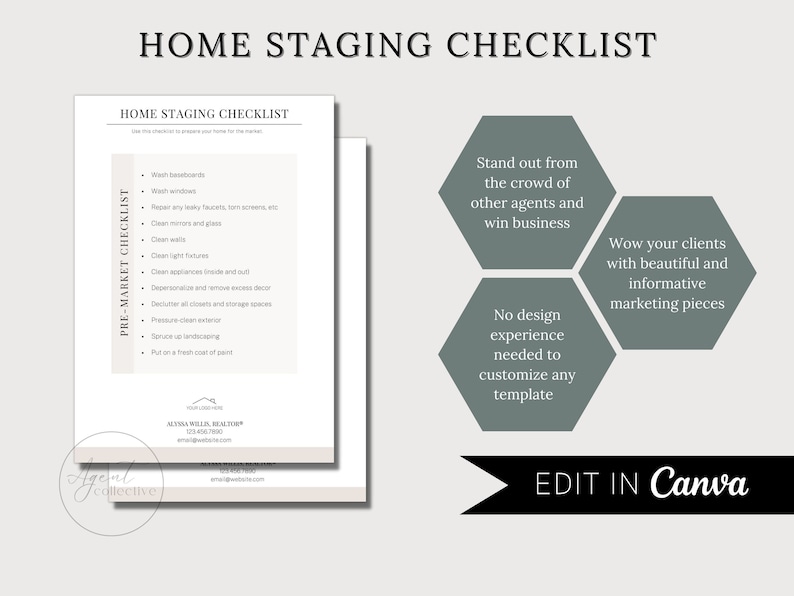 Home Staging Checklist, Showing Checklist, Staging Guide, Photography