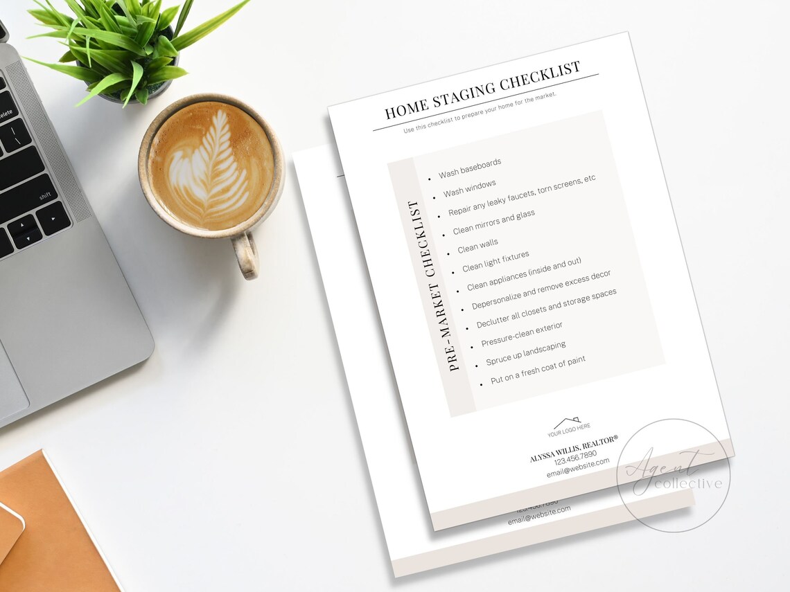 Home Staging Checklist, Showing Checklist, Staging Guide, Photography