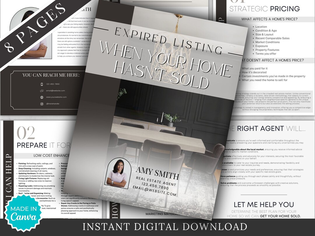 Expired Listing Packet.pdf Real Estate Expired Listing Packet - Canva Template (digital Download ...