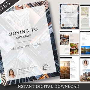 Real Estate Local Guide, Real Estate Relocation Guide, Real Estate Guide, Canva Template