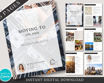 Real Estate Relocation Guide: Canva Template (Digital Download)