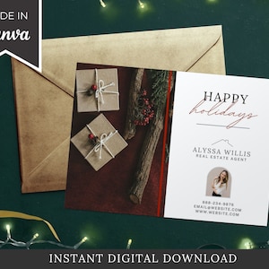 Tarjeta de Felices Fiestas para Agentes Inmobiliarios, Postal para Agentes Inmobiliarios, Tarjeta de Agricultura para Agentes Inmobiliarios, Postal para Agentes Inmobiliarios, Correo para Agentes Inmobiliarios, Marketing Inmobiliario