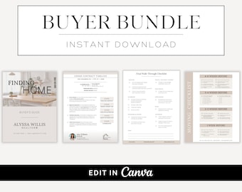 Real Estate Buyer Bundle: Realtor Marketing Templates (Canva Template)