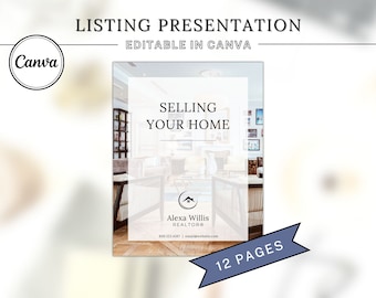 Real Estate Listing Presentation: Canva Template for Agents (Digital Download)