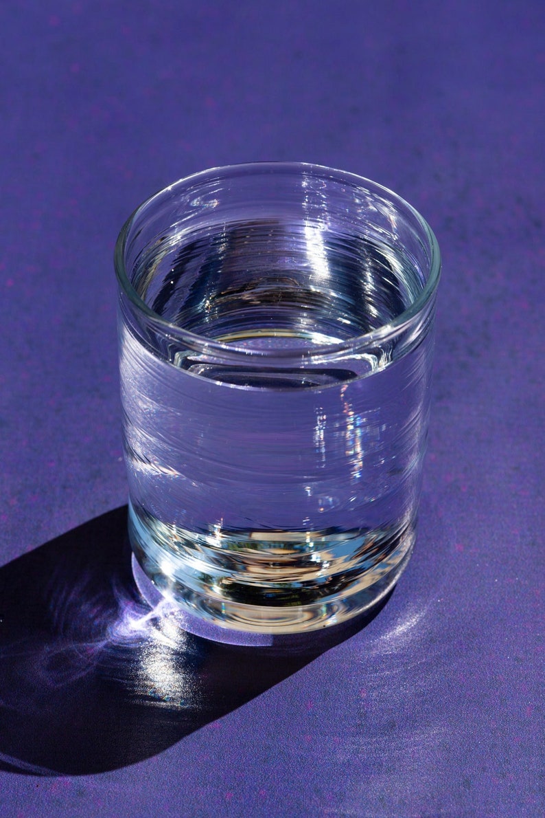 Handblown Textured Borosilicate Clear Drinking/Cocktail Glass Dishwasher Safe image 1