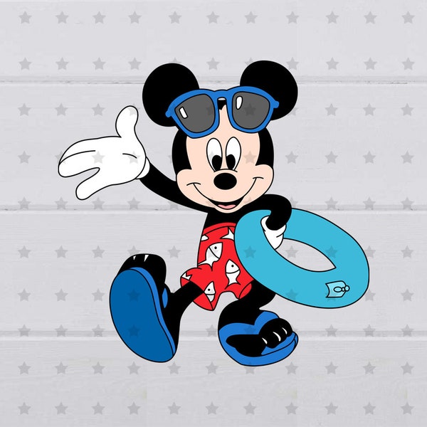 Mouse Beach SVG, clipart, digital file