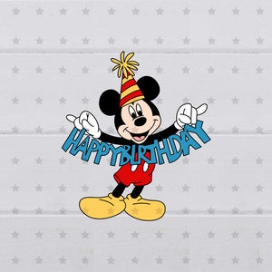 Mouse happy birthday SVG, clipart, digital file