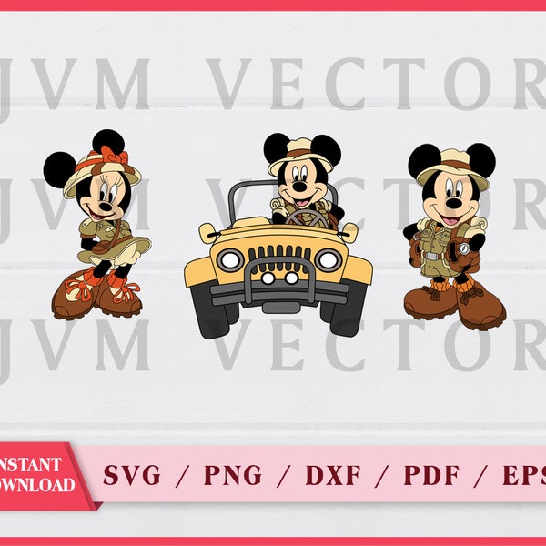 Mouse Safari SVG, clipart, digital file