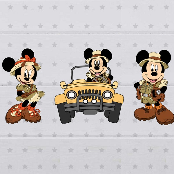 Maus Safari SVG, Clipart, digitale Datei