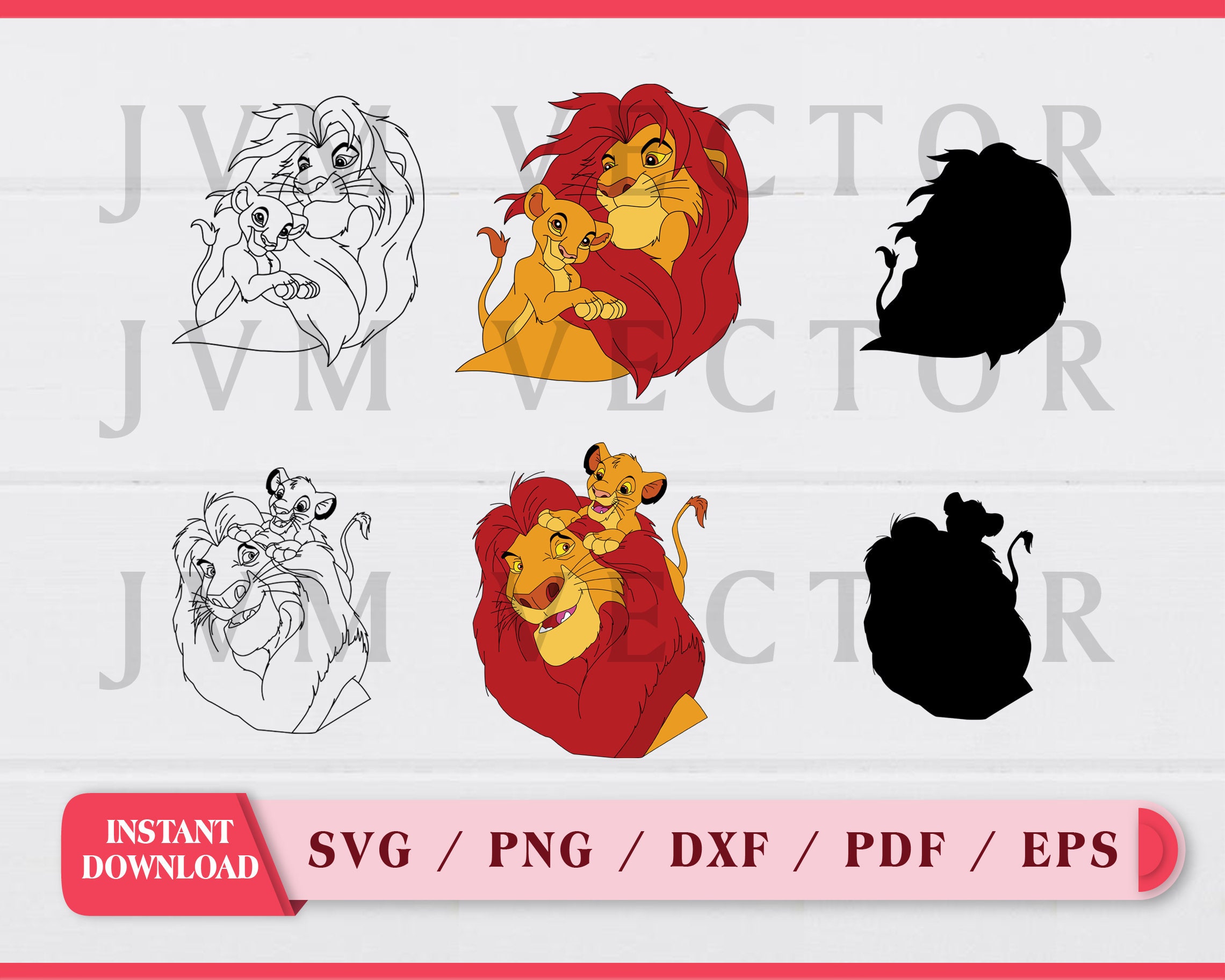 Löwe Umriss SVG Clipart digitale Datei - Etsy Österreich