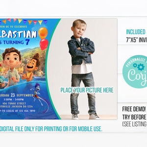 Kids Birthday Invitation Template Printable, Kids Birthday Invitation, Kids Editable Invitation ...