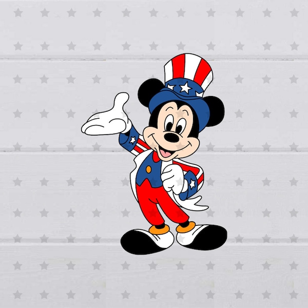 Mouse 4th of july SVG, clipart, digital file