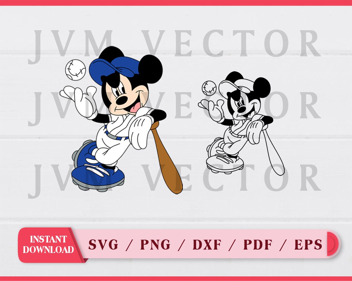 Mouse Baseball SVG, clipart, digital file