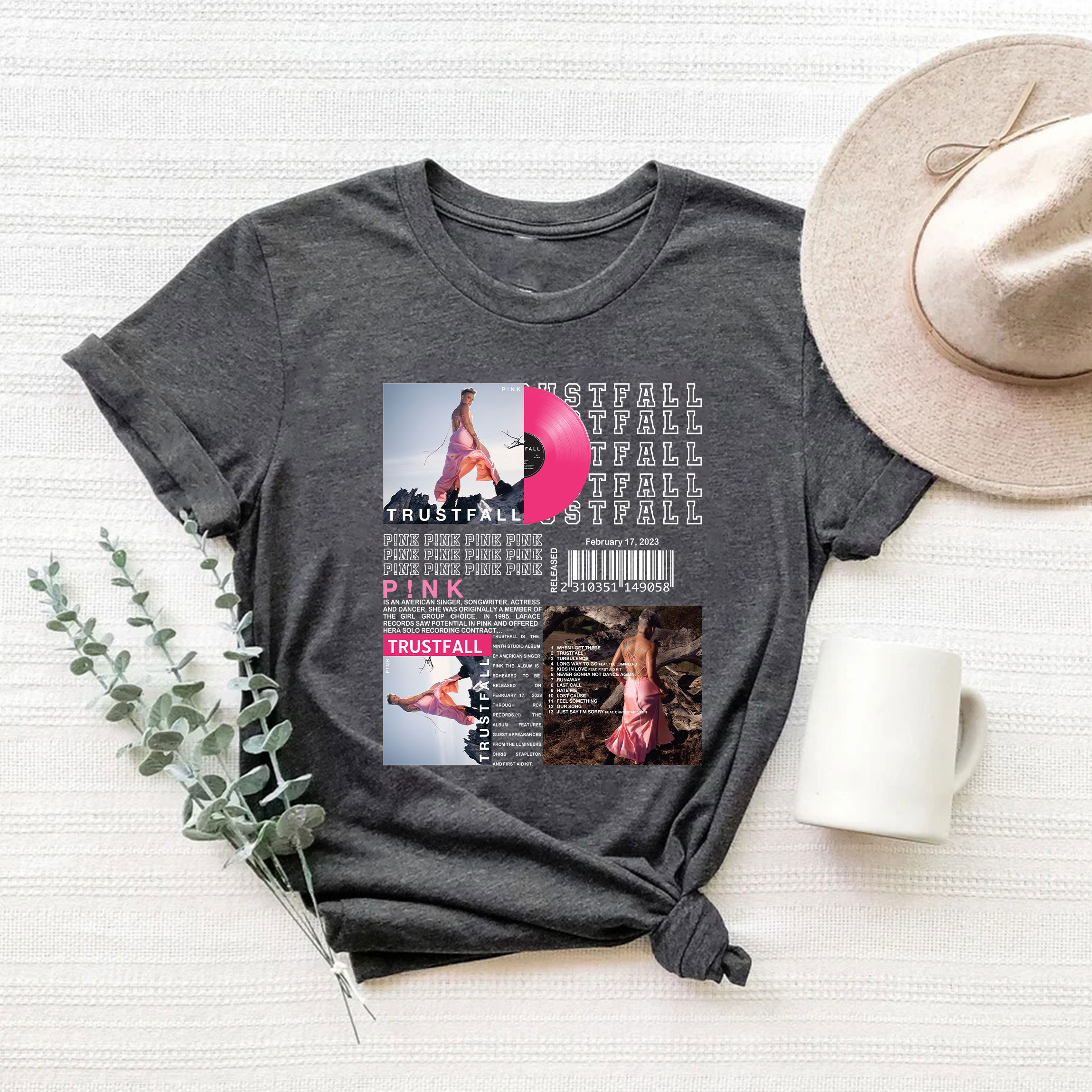 Pnk Trustfall Tour 2023 Shirt, Pink Tour Merchandise, Distressed