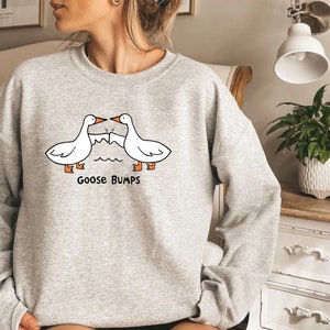 Goose Bumps Sweatshirt Silly Goose Sweater Funny Goose - Etsy