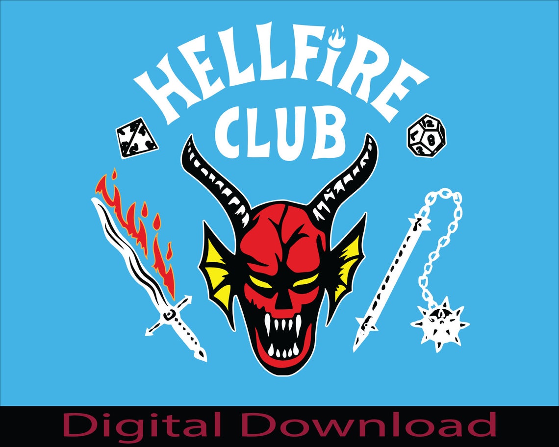 Hellfire Club PNG Stranger Things 4 Hell Fire Club Dustin | Etsy UK