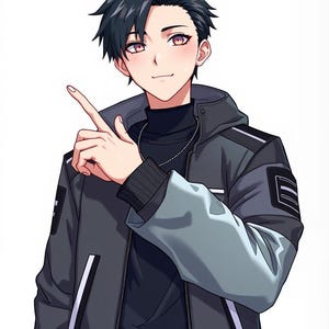 Male VTuber PNG Avatar | Premade VTuber Model | PNGtuber Male | Anime Boy VTuber | Transparent PNG Character for Streaming