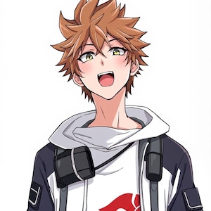 Male VTuber PNG Avatar | Premade VTuber Model | PNGtuber Male | Anime Boy VTuber | Transparent PNG Character for Streaming