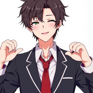 Male VTuber PNG Avatar | Premade VTuber Model | PNGtuber Male | Anime Boy VTuber | Transparent PNG Character for Streaming