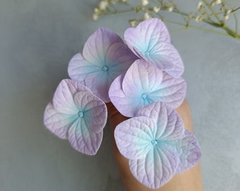 Dusty purple wedding hair pins. Hydrangea flower hair pins set of 5. Lavender bridal headpiece.