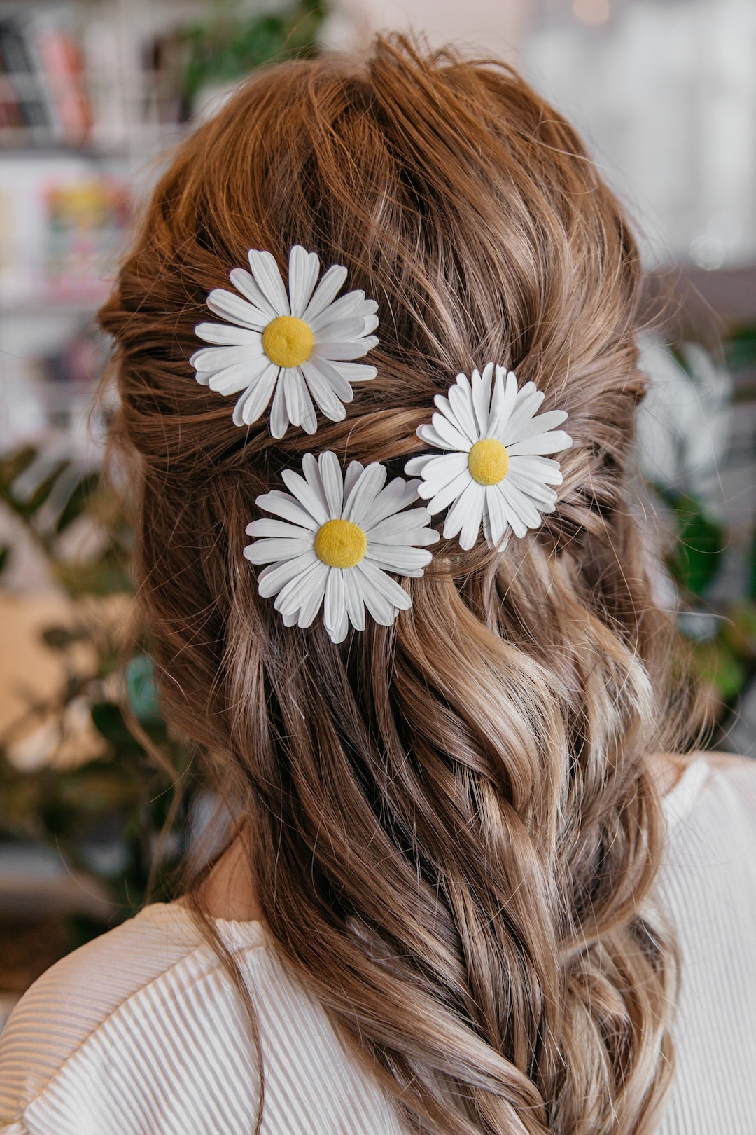 Daisy Hair Pins Floral Hair Pins Hair Accessories for Rustic
