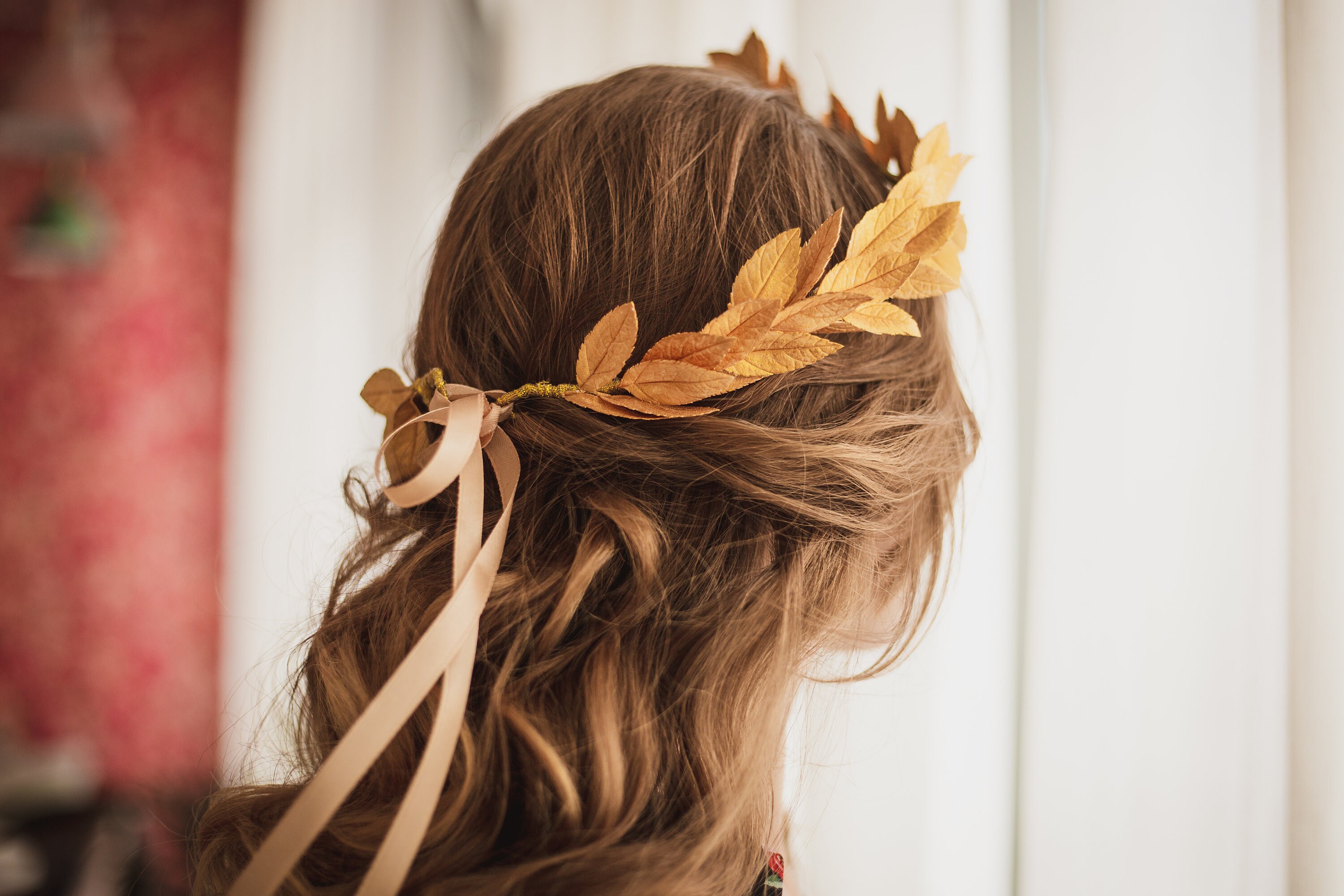 Gold Laurel Leaf Crown Greek Goddess Headpece Gold Leaf Headband Toga